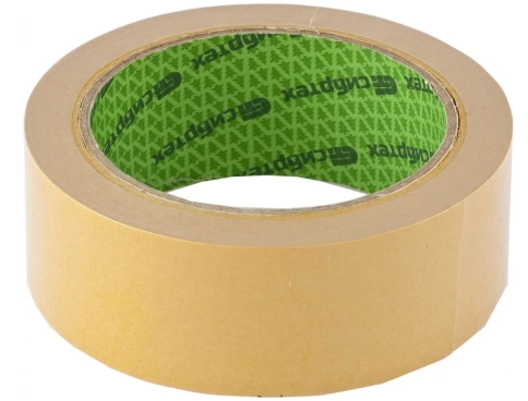 Лента клейкая двусторонняя 38мм х 5м, тканев.основа Сибртех фото 1