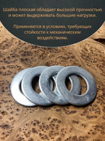 Шайба М30 оцинкованная DIN125, 20 шт. фото 8