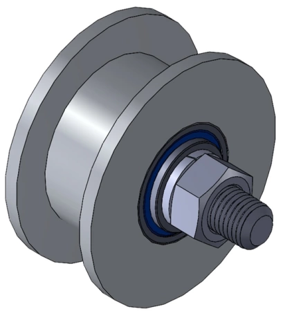 Ролик бельевой Р1055, металлический d65мм без скобы ( 2 шт.) фото 6