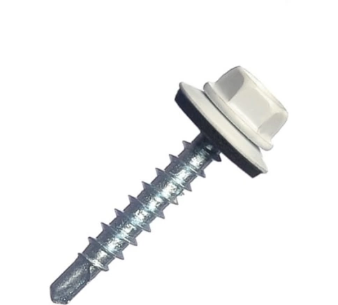 Саморез кровельный, 4,8х35 сигнально-белый RAL9003 250 шт фото 5