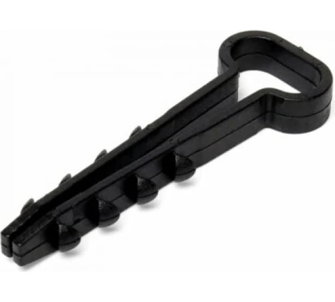 Дюбель-хомут плоский 5х8 черный Premium фото 1