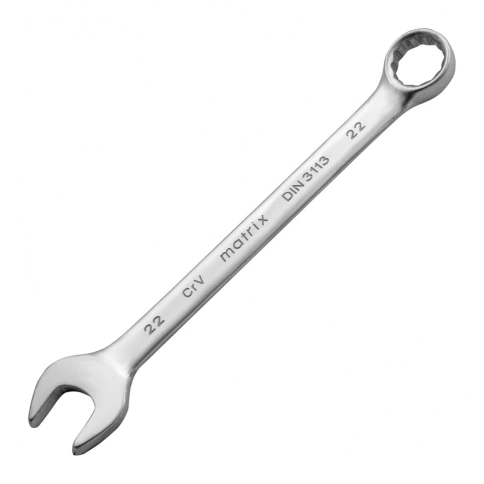 Ключ комбинированный матовый хром 17 мм CrV Matrix фото 1