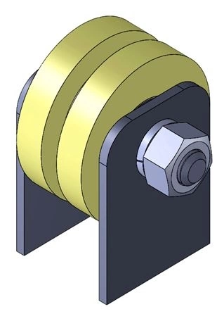 Ролик на пластинах d под полосу, капролон, 4 шт. фото 7