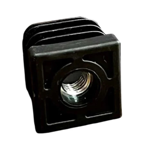 Заглушка для труб квадратная 40х40 мм с резьбой М8 фото 1