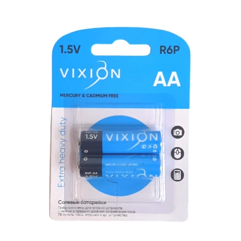 Батарейка солевая R6P-AA 2 шт VIXION фото 1