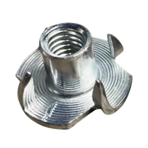 Гайка крыльчатая врезная М4х8 DIN 1624 оцинкованная фото 1