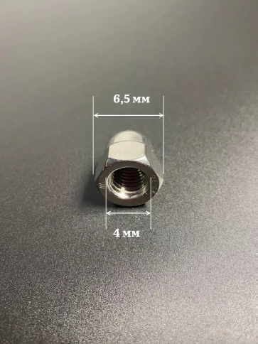 Гайка колпачковая М4 ОЦ DIN1587 , 10 шт. фото 3