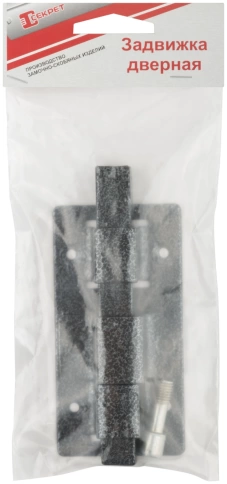 Задвижка накладная усиленная для дверей квадратный ригель серебро фото 3