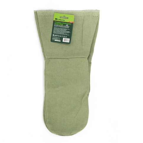 Рукавицы специальные с притачными крагами, двунитка (краги сварщика), огнеупорные, Сибртех фото 2