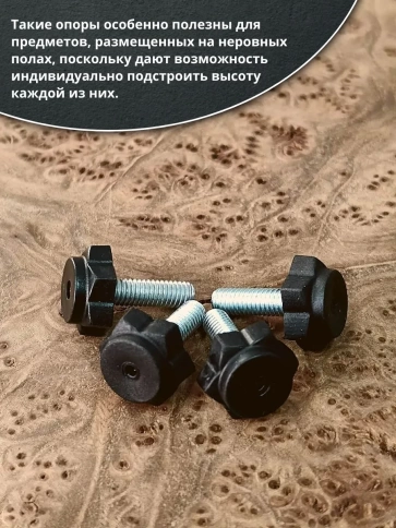 Ножка опора D19 М6х25 регулируемая мебельная под шестигранник фото 7
