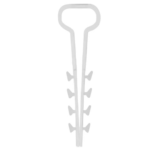 Дюбель-хомут для крепления кабеля прямоугольного 10х5 белый фото 2