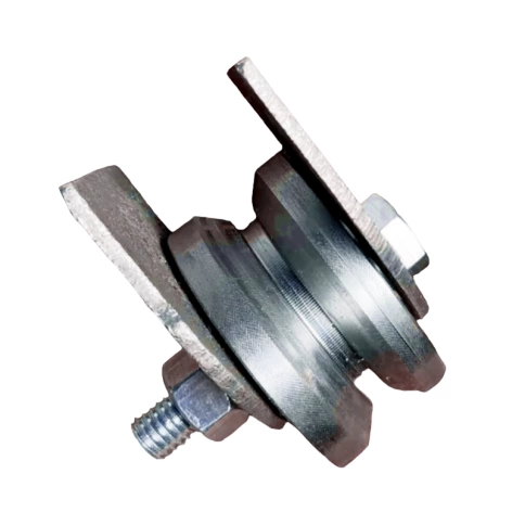 Ролик d65 мм Р3615 на пластинах под угол шириной 30 мм, металл  фото 2