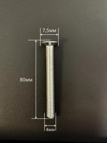 Винт потайной оцинкованный 4х80 DIN965, 10 шт. фото 2