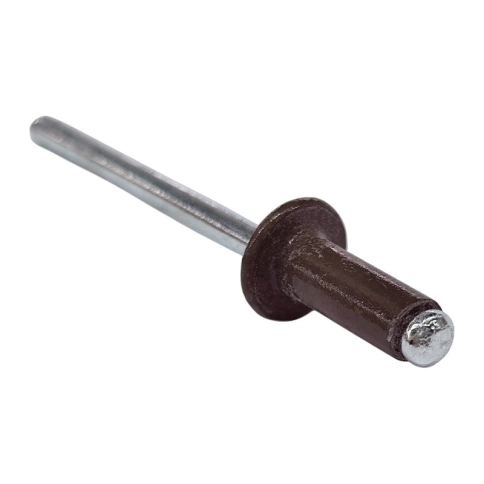 Заклепка вытяжная комбинированная 4х10 мм RAL8017 темно-коричневый фото 2