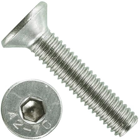 Винт нержавеющий 8х35 потайной под шестигранник DIN7991,10шт фото 1