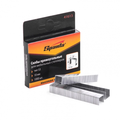 Скобы для степлера мебельного тип 53 10 мм 1000 шт Sparta фото 1