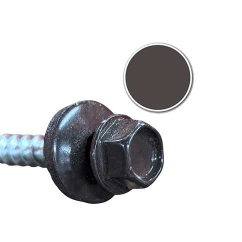 Саморез кровельный, серо-коричневый RAL8019 фото 3