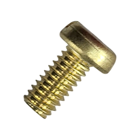 Винт с цилиндрической головкой и прямым шлицем 3х6 мм DIN 84, полная резьба, латунный фото 1