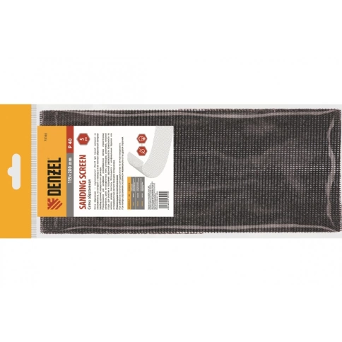 Сетка абразивная, 115 х 280 мм, 5 шт. Р 240 Denzel фото 1