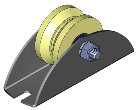 Ролик на малой платформе d 70мм, под угол шир.35мм,4 шт. фото 5