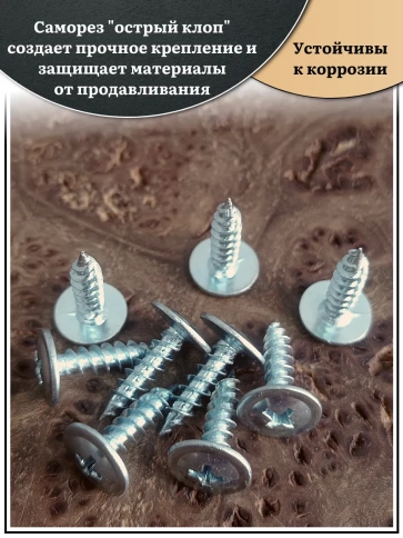 Саморез с прессшайбой острый, 4,2х19 ОЦ (Россия) 1 кг фото 3