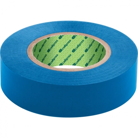 Изолента ПВХ 19 мм х 20 м (синяя) Сибртех фото 1