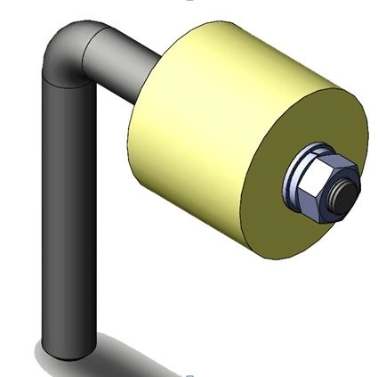Ролик поддерживающий гнутый Р1003 , капролон ,2 шт. фото 5