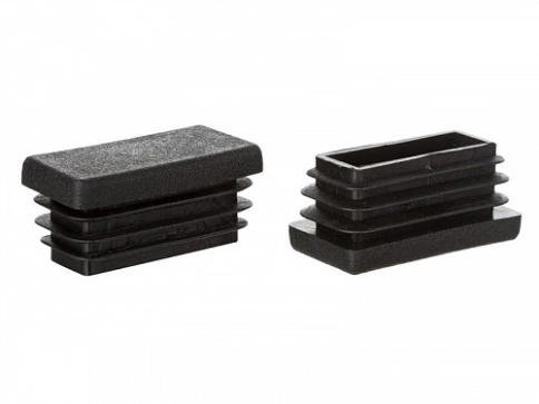 Заглушка для труб прямоугольная 80х120 мм черная, 50 шт. фото 5