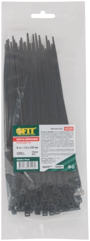 Хомуты нейлоновые черные д/проводов 100шт.  фото 3