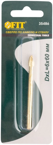 Сверло по кафелю и стеклу 4реж.кромки, титан.покр. фото 11