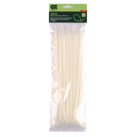 Хомуты пластиковые белые 100шт. Сибртех фото 1
