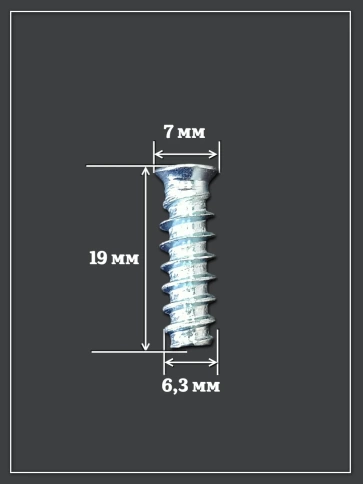 Евро винт потайной 6,3х19 мм ОЦ, 10 шт. фото 5