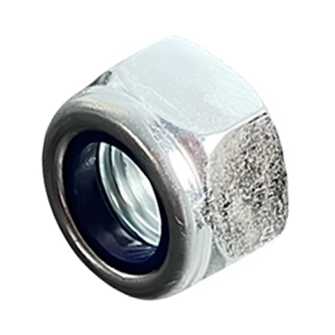 Гайка с полимерн. вставкой DIN985 (к.п.10 шаг резьбы 1,5 оцинкованная) фото 4