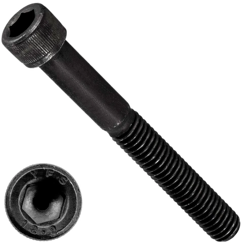 Винт высокопрочный ПР М2,5х20 мм к.п.12.9 черный DIN912, 20 шт. фото 5