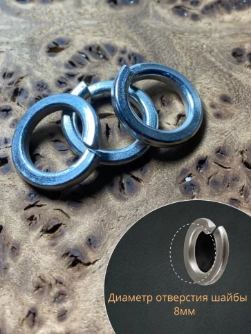 Шайба гровер пружинная оцинкованная М8 DIN127 фото 3