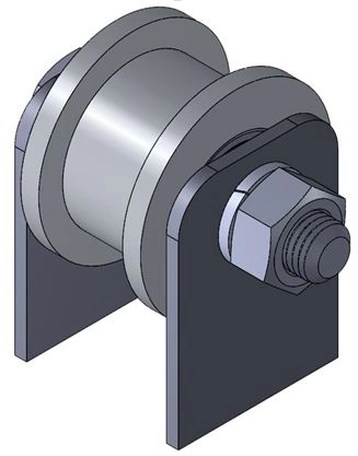 Ролик на платформе d 50 мм под трубу 1/2 d20, металл 4 шт. фото 6