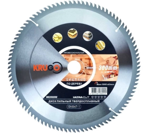 Диск пильный по дереву 300х3,2/2,2х96Тх30 мм KRUGO фото 1