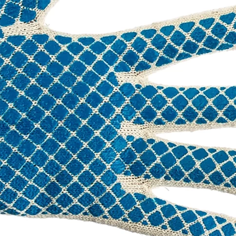 Перчатки трикотажные ПВХ покрытие Шахматный облив, 10 класс вязки, Россия фото 2