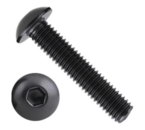 Винт чёрный М4x35 ISO 7380 под шестигранник к.п.10.9, 10 шт. фото 1