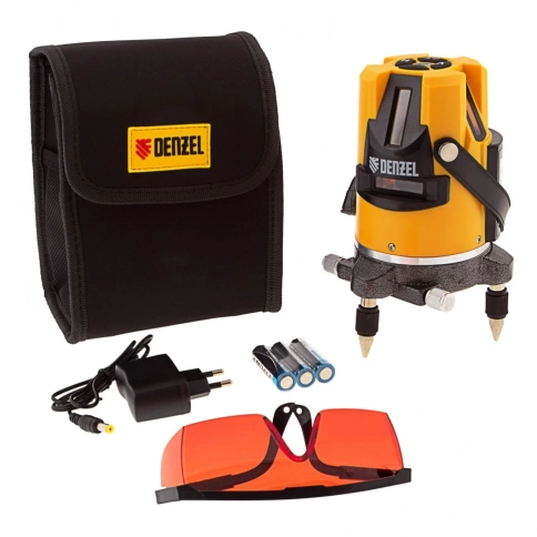 Уровень лазерный LX 3, 0,3/1 м, 635 мм, резьба 5/8" Denzel фото 1