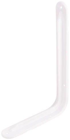 Уголок-кронштейн 230х350 мм (1,0 мм) усиленный белый фото 1