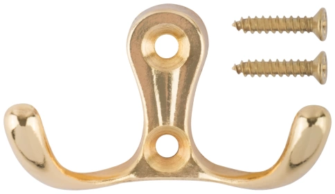 Крючок двойной золото  фото 1