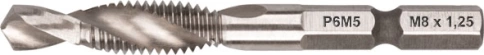 Сверло-Метчик комбинир. метрич., быстрореж.(HSS) сталь Р6М5 М8х1,25 мм 24/58 мм фото 1