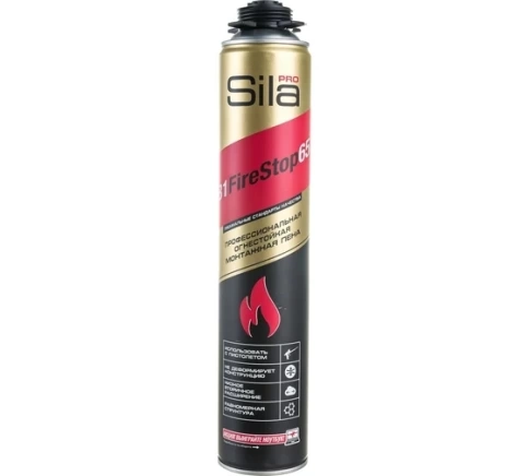 Пена монтажная проф. огнестойкая Sila PRO B1 Firestop 65. 850 мл фото 1