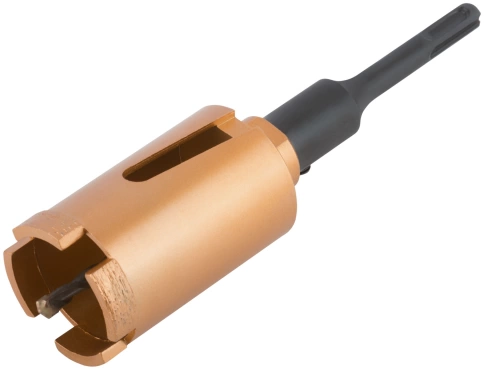 Коронка по бетону, алмазная кольцев безударная в сборе, 68 мм фото 1