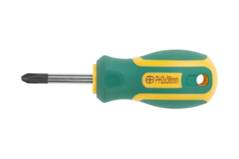 Отвертка Контур, CrV сталь, прорезиненная ручка, 6х38 мм РН2 фото 1