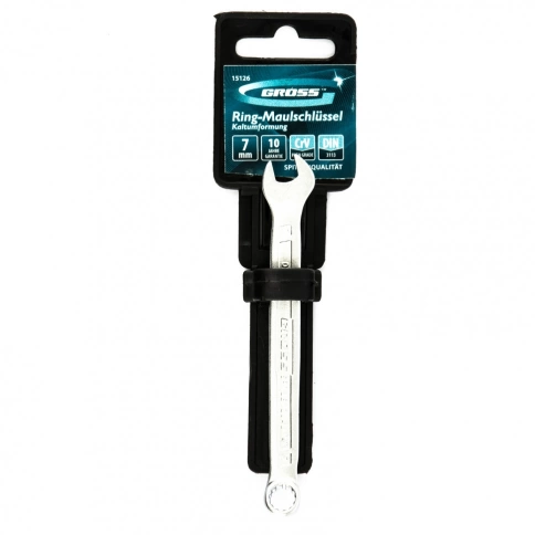 Ключ комбинированный холодный штамп CrV Gross фото 2