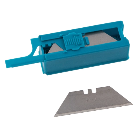 Лезвия 19 мм трапециевидные крючкообразные, SK2, пластиковый пенал, 12шт. Gross фото 1