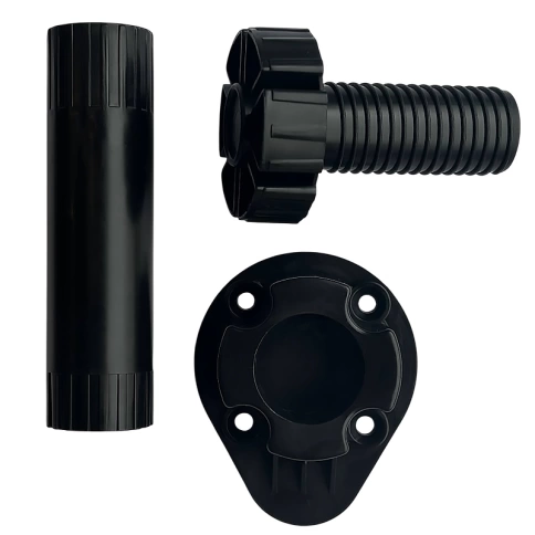 Ножка опора 120х150 мм регулируемая мебельная круглая пластмассовая фото 3