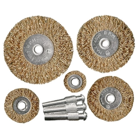 Набор щеток для дрели 5шт., 5 Плоских 25-38-50-63-75 мм со шпильк. Matrix фото 1